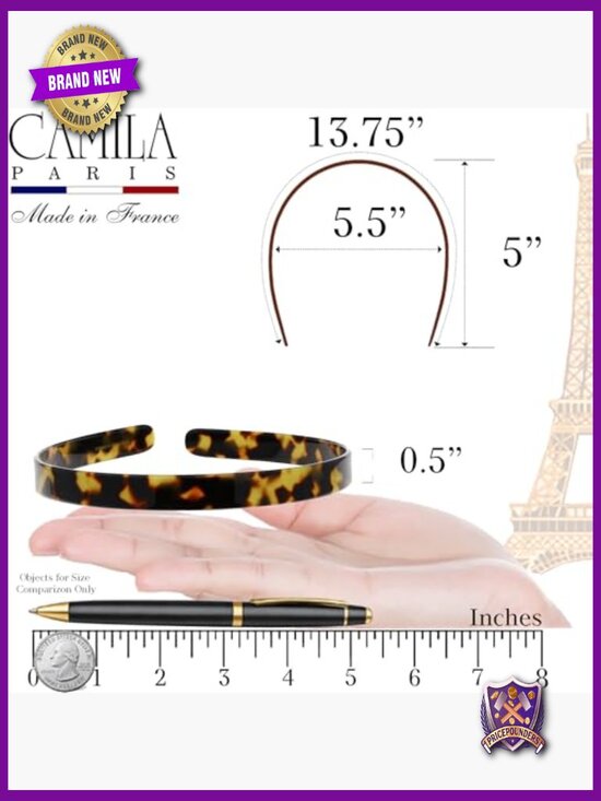 French Handmade Headband No Slip Grip Strong Hold Hair Band main image 4
